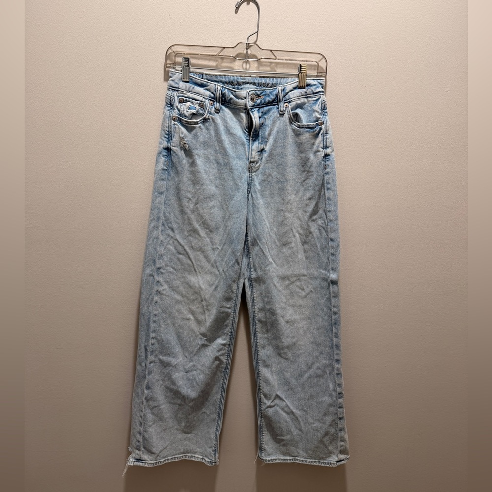 AE Dreamy Drape Stretch Super High Waisted Baggy Wide leg Jean